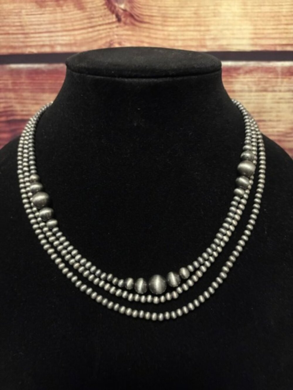 ISAC Handmade 2-Strand Navajo Pearl Style Western Necklace 17"-22" NWT